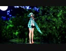 上弦の月 ミクさんにおどってもらった