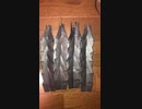 黒折り紙で千羽鶴を作っていく　44日目