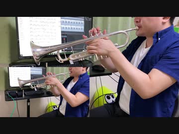 【九月のパンプキン】東方紺珠伝2面の曲をトランペットで吹いてみた【湖は浄めの月光を映して】