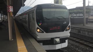 【ミュージックホーンあり】E257系M-107編成 あずさ87号 塩尻駅2番線発車