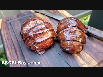 ベーコンバーガーチーズスタッフドアボカドボム