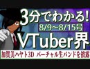 【8/9~8/15】3分でわかる！今週のVTuber界【佐藤ホームズの調査レポート】