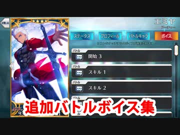 Fate/Grand Order エミヤ 追加バトルボイス集(8/17追加分)