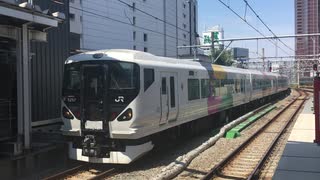 E257系M-111編成 かいじ70号 新宿駅11番線入線