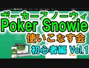 ポーカースノーウィを使いこなす：Vol.1 ホールデム初心者のためのSnowieの活用法 前提知識【Poker Snowie】