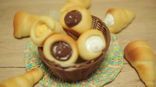 #30[コロネ3種]生クリーム、チョコクリーム、カスタードクリームのコロネ三種作ってみた