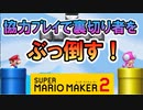 【実況】2vs2で協力しない害悪プレイヤーを叩きのめそうw スーパーマリオメーカー2 みんなでバトル