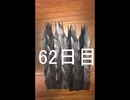 黒折り紙で千羽鶴を作っていく　62日目