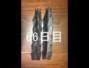 黒折り紙で千羽鶴を作っていく　66日目