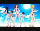 【MMD】Crab Rave＆水着撮影（加蓮・沙紀・千秋・泉・聖來・音葉）