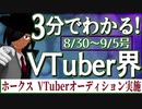 【8/30~9/5】3分でわかる！今週のVTuber界【佐藤ホームズの調査レポート】