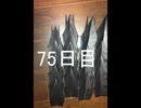 黒折り紙で千羽鶴を作っていく　75日目