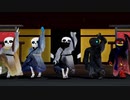 【MMD_Undertale】番外_ガチ百合の女王【浴衣Sans_AU】