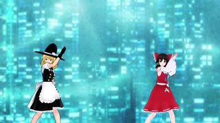 【東方MMD】BadApple!! 博麗霊夢＆霧雨魔理沙ver