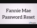 Fannie Mae Password Reset ? Dial 1-855-276-3666