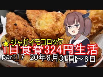 【キリキズ】1日食費324円生活　PART17【貧乏飯】