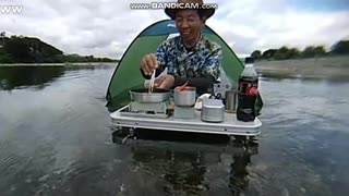 ダイソーテント 水中キャンプ  2020-09-19