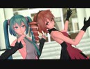 【MikuMikuDance】『あいまいなまいにち』な大人ミクさんとテトちゃん【カメラ配布】