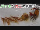 【ぴ】バッタとカニを貰ったから食べるよ