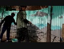 石綿タイルが巨大なキャンバスに変わり、3人の男が中庭の壁に風景画を描いた|野居青年|Youth Living In The Wild