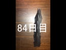 黒折り紙で千羽鶴を作っていく　84日目