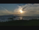 琵琶湖に沈む夕日