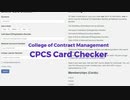CPCS Card Checker