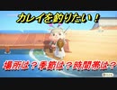 あつまれどうぶつの森　カレイを釣る方法！場所は？季節は？時間帯は？　魚図鑑コンプへの道！釣り攻略。　【あつ森】