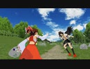 【東方MMD】霊夢さんが人里から神社まで走るだけ