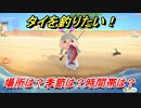 あつまれどうぶつの森　タイを釣る方法！場所は？季節は？時間帯は？　魚図鑑コンプへの道！釣り攻略。　【あつ森】