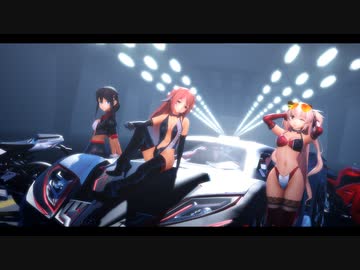 【MMD艦これ】白露型姉妹で「WAVE」【レースクイーンVer】