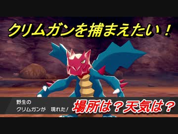 ポケモン剣盾 クリムガンを捕まえる方法 オススメの場所は 天気は ポケモン図鑑コンプへの道 ポケモンソード シールド Nicozon