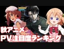 放送直前・PV再生数ランキング【2020年秋アニメ・57作品】