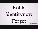 Kohls Identitynow Forgot Password ? Dial 1-855-276-3666