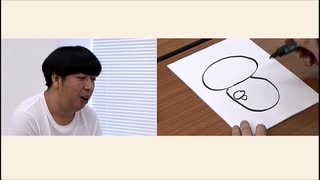 お互いの顔の絵描き歌を作るバナナマン
