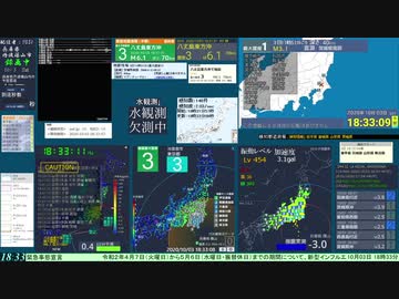 【緊急地震速報(予報)】八丈島東方沖 (最大震度3　M 6.0)
