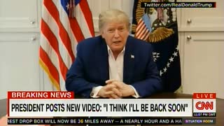 トランプ大統領がウォルター・リード軍医療センター病室から動画ツイート