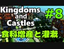 【Kingdoms and Castles解説】＃8 - 食料増産方法と灌漑と銭湯等【ゆっくり実況】