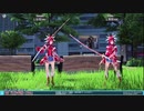 PSO2 ロビーアクション   657「ヒツギポーズ２」＋658「アイカポーズ」＋659「イツキ／リナポーズ」
