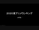 2020年夏アニメランキグンｗｗｗｗｗｗ