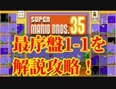 マリオ35解説攻略：1ー1はコイン稼ぎとフラワー確保！【スーパーマリオブラザーズSUPER MARIO BROSバトロワ】