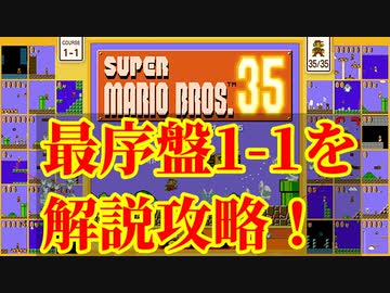 マリオ35解説攻略：1ー1はコイン稼ぎとフラワー確保！【スーパーマリオブラザーズSUPER MARIO BROSバトロワ】