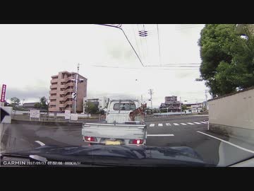 【ドラレコ】荷台に犬が繋がれてたｗ（過去動画）　-20170917-