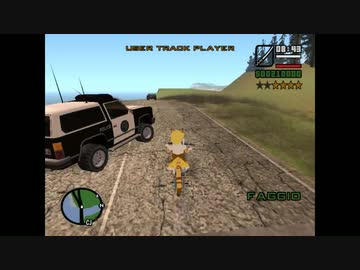 【GTASA】スーパーカブ（Faggio）で手配度4でSA州一周