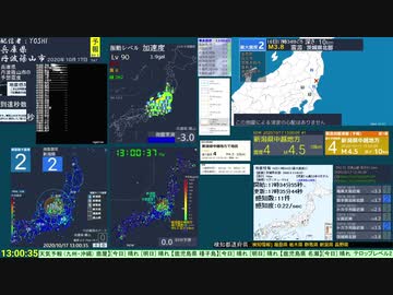 【緊急地震速報(予報)】新潟県中越地方(最大震度3　M 3.9)