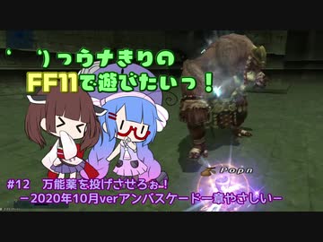 ‘ 　‘）っウナきりの　FF11で遊びたいっ！ #12　万能薬を投げさせろぉ！ 　－2020年10月verアンバスケード一章やさしい－