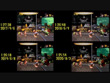 スーパードンキーコング2 102%RTA 記録比較動画(3/3)