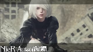 【NieR:Automata】『BOSS：ボクシ_多塊構成球状兵器 / BOSS：イヴ_VERY HARD.〈Aルート〉』