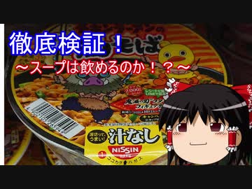【ゆっくり】徹底検証！～スープは飲めるのか！？～
