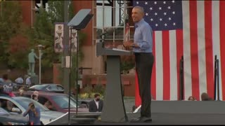 オバマ前大統領が激戦州ペンシルベニアでバイデン応援演説時の聴衆と反応w